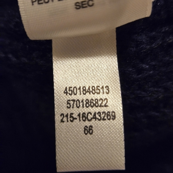 Chico's size 1 (S/8) Midnight Blue Pullover Sweater Top V-neck Metallic Knit - Picture 13 of 14